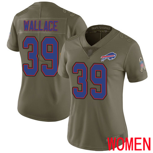 Women Buffalo Bills #39 Levi Wallace Limited Olive 2017 Salute to Service NFL Jersey